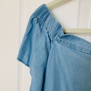 Willow & Clay Off Shoulder Chambray Minidress